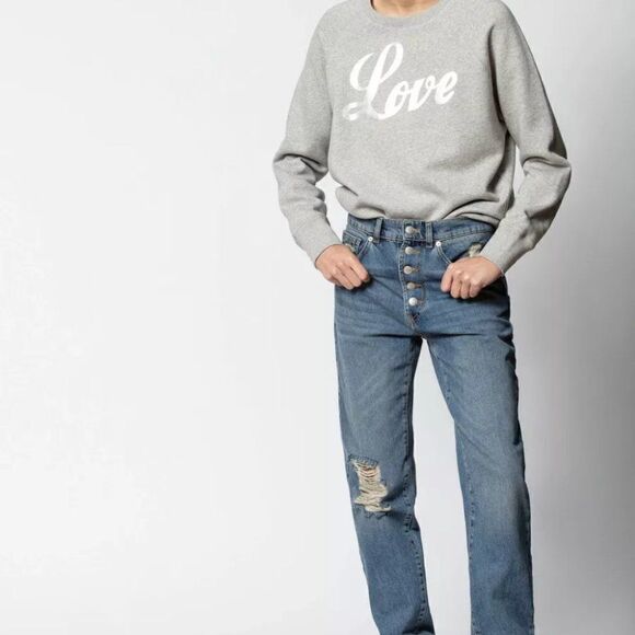 Zadig & Voltaire Upper Foil Love Sweatshirt NWT! Size M - Picture 1 of 6